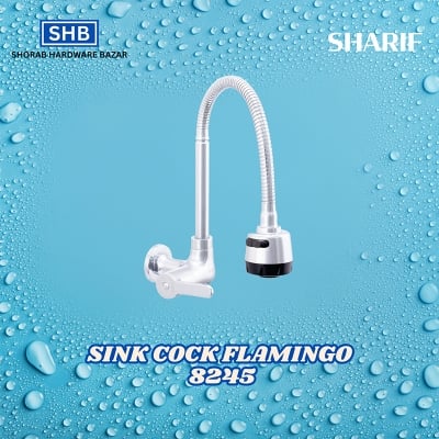Picture of SHARIF SINK COCK FLAMINGO 8245-Silver