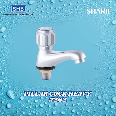 Picture of SHARIF PILLAR COCK HEAVY 7262-Silver