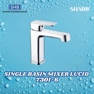 Picture of SHARIF SINGLE BASIN MIXER LUCID 7301-6-Silver