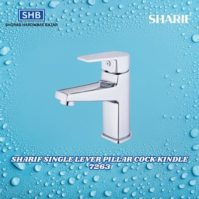 Picture of SHARIF SINGLE LEVER PILLAR COCK KINDLE 7263-Silver