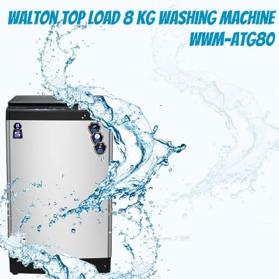 Picture of Walton Top Load 8 KG Washing Machine - WWM-ATG80-Silver