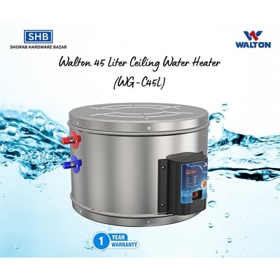 Picture of Walton 45 Liter False Ceiling Water Heater/Geyser with Official 1 Years Warranty & Free Shipping-Dark Ash