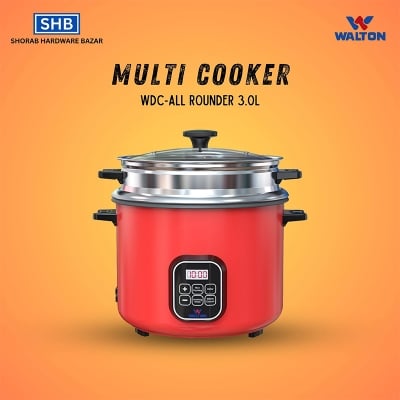 Picture of Walton Multi Cooker WDC-ALL ROUNDER 3.0L with Official Warranty-Red