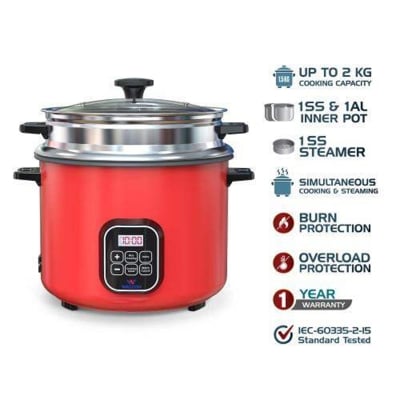 Picture of Walton Multi Cooker WDC-ALL ROUNDER 3.0L with Official Warranty-Red