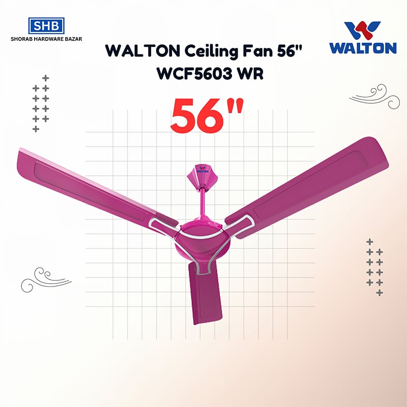 Picture of WALTON Ceiling Fan WCF5603 WR (56")-White