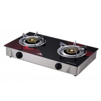 Picture of Walton Glass Top Double Burner WGS-Camellia Double (LPG/NG) with Free Delivery-LPG