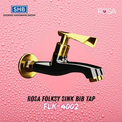 Picture of ROSA Folksy Bib Tap FLK-4001-Black and Gold