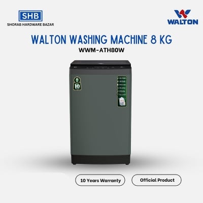 Picture of WALTON Washing Machine 8 KG WWM-ATH80W - Built In Heater & Wifi with Free Delivery-Multicolor