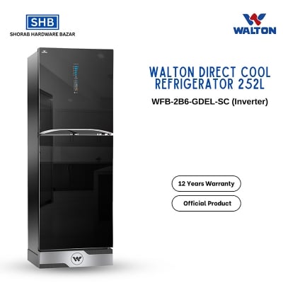 Picture of Walton Direct Cool Refrigerator 252L WFB-2B6-GDEL-SC (Inverter) with Free Delivery-Black