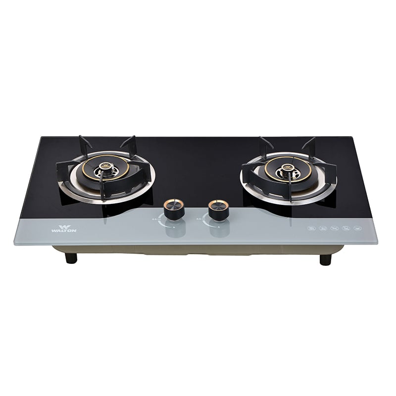 Picture of Walton Glass Top Double Burner ﻿WGH-Amber (LPG / NG)-LPG