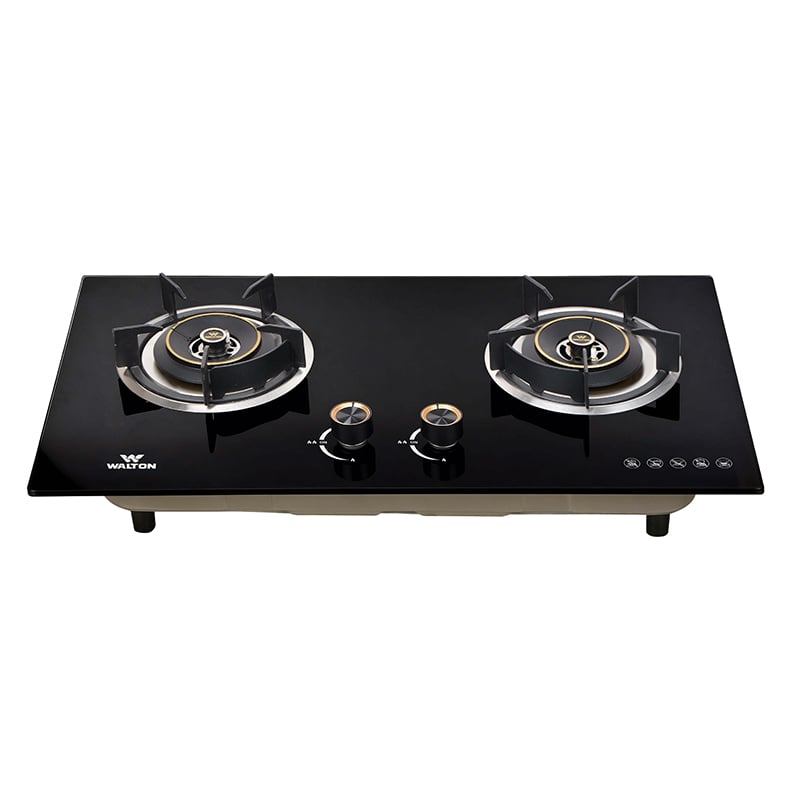 Picture of Walton Glass Top Double Burner ﻿WGH-Amber (LPG / NG)-LPG
