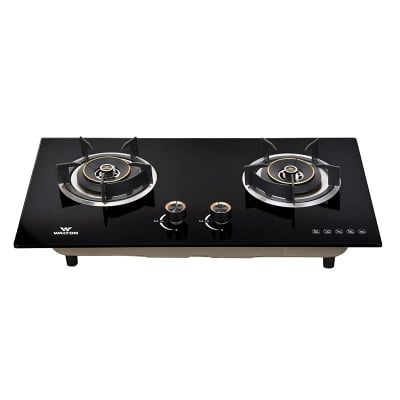 Picture of Walton Glass Top Double Burner ﻿WGH-Amber (LPG / NG)-LPG