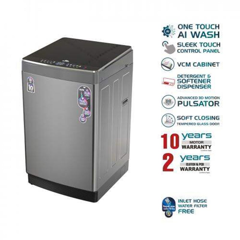 Picture of Walton 8 KG AUTOMATIC TOP LOAD WASHING MACHINE (WWM-ATT80) with Free Delivery-Dark Ash