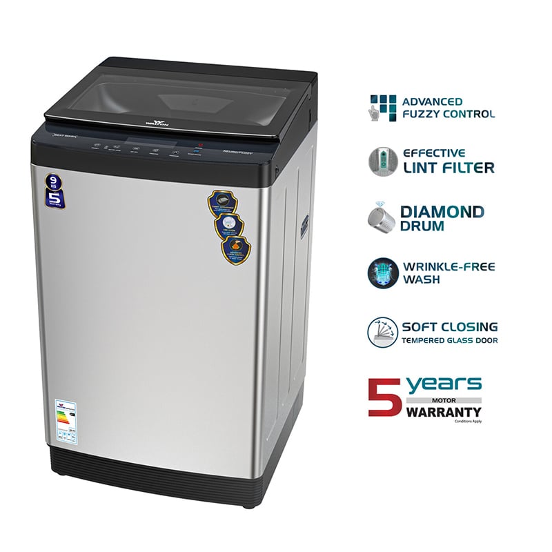 Picture of Walton WWM-ATG90 (9 kg Auto Top Load Washing Machine) with Free Delivery-Light Ash