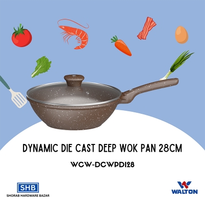 Picture of Walton DYNAMIC DIE CAST DEEP WOK PAN 28CM-Brown