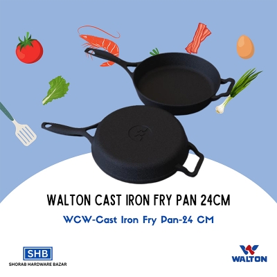 Picture of Walton CAST IRON FRY PAN 24CM WCW-Cast Iron Fry Pan-24 CM-Black