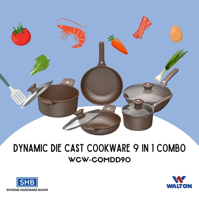 Picture of Walton DYNAMIC DIE CAST COOKWARE 9 IN 1 COMBO WCW-COMDD90