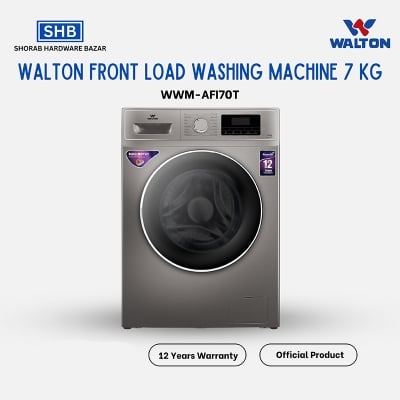 Picture of WALTON Front Load Washing Machine 7 KG WWM-AFI70T with Free Delivery-Silver