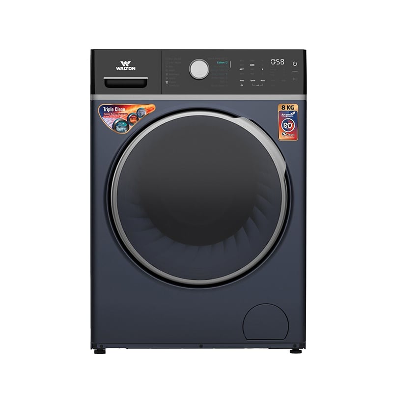 Picture of WALTON Front Load Washing Machine 8 KG WWM-AFD80 with Free Delivery-Dark blue