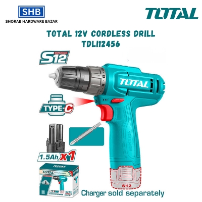 Picture of TOTAL 12V Cordless Drill TDLI12456-Multicolor
