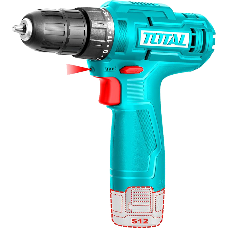 Picture of TOTAL 12V Cordless Drill TDLI12456-Multicolor