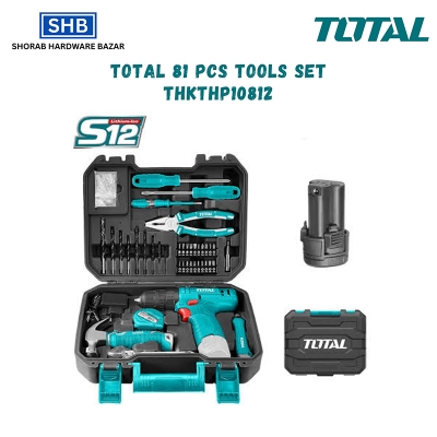 Picture of TOTAL 81 Pcs Tools Set THKTHP10812-Multicolor