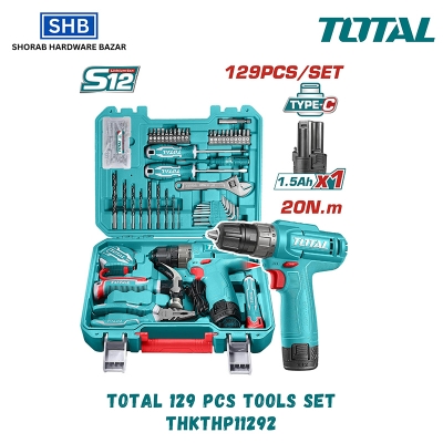 Picture of TOTAL 129 Pcs Tools Set THKTHP11292-Multicolor