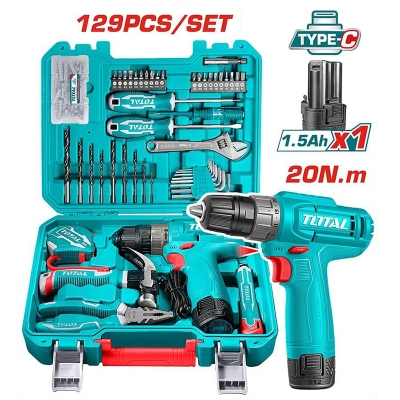 Picture of TOTAL 129 Pcs Tools Set THKTHP11292-Multicolor