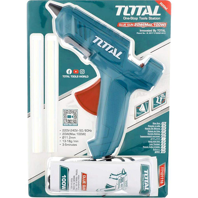 Picture of TOTAL Glue Gun TT101116-Multicolor
