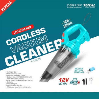 Picture of TOTAL 12V Cordless Vacuum Cleaner TVLI2026-Multicolor