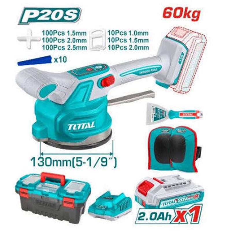 Picture of TOTAL Cordless Tile Vibration Machine TTVLI20018-Multicolor