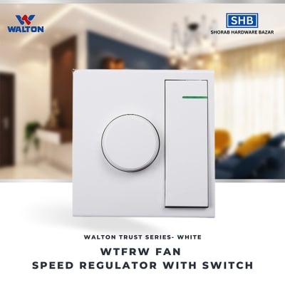 Picture of Walton Trust Series- WTFRW Fan Speed Regulator With Switch-White