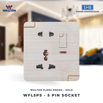 Picture of Walton Flora Series - GOLD WFL5PS - 5 Pin Socket-5 pin socket