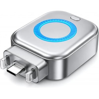 Picture of Smart Full Charge Self-Cut Type-C Adapter, Universal Auto Disconnect for Night Charging, Overcharge Prevention Separator by Guangzhou Wholesale Gadgets - Silver