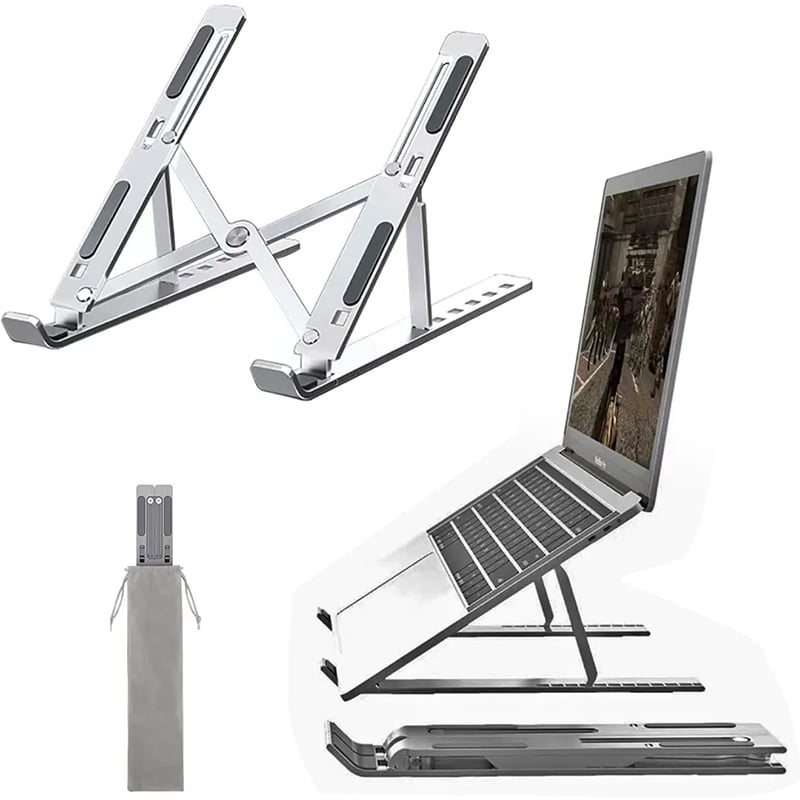 Picture of Laptop stand aluminum alloy adjustable multi-angle laptop stand 10-17 inch tablet notebook laptop stand - Black