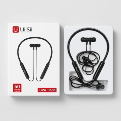 Picture of UiiSii R-05 Transparent neckband 50 Hours Music playback Time - Black