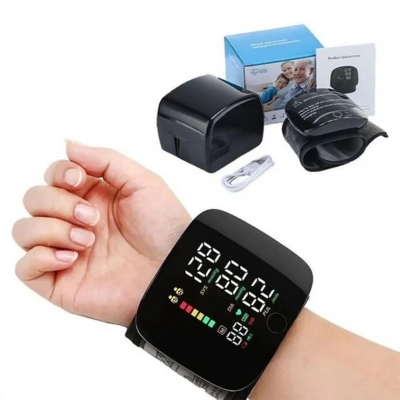 Picture of Automatic Rechargeable Digital Touch Screen Wrist type Blood-Pressure Machine - Multicolor