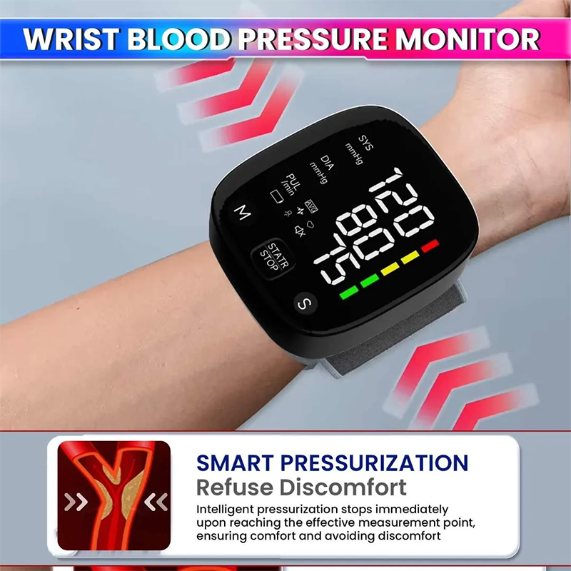 Picture of Automatic Rechargeable Digital Touch Screen Wrist type Blood-Pressure Machine By Onyx gadget shop - Multicolor
