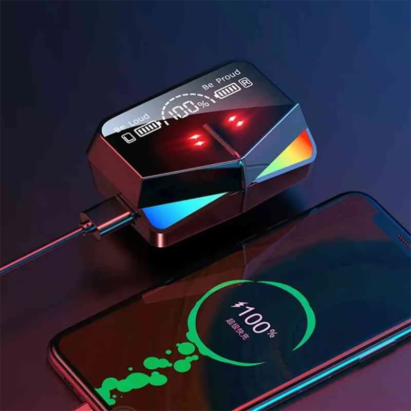 Picture of M28 Tws Bluetooth Earphones Wireless Touch Headphones Stereo Music Gaming Headsets Sports Waterproof Earbuds - Bluetooth Headphone - Black