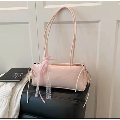 Picture of Luxury Women's Shoulder Bags Fashion-Forward Branded Design with Zipper Closure Personalized for Women - Pink