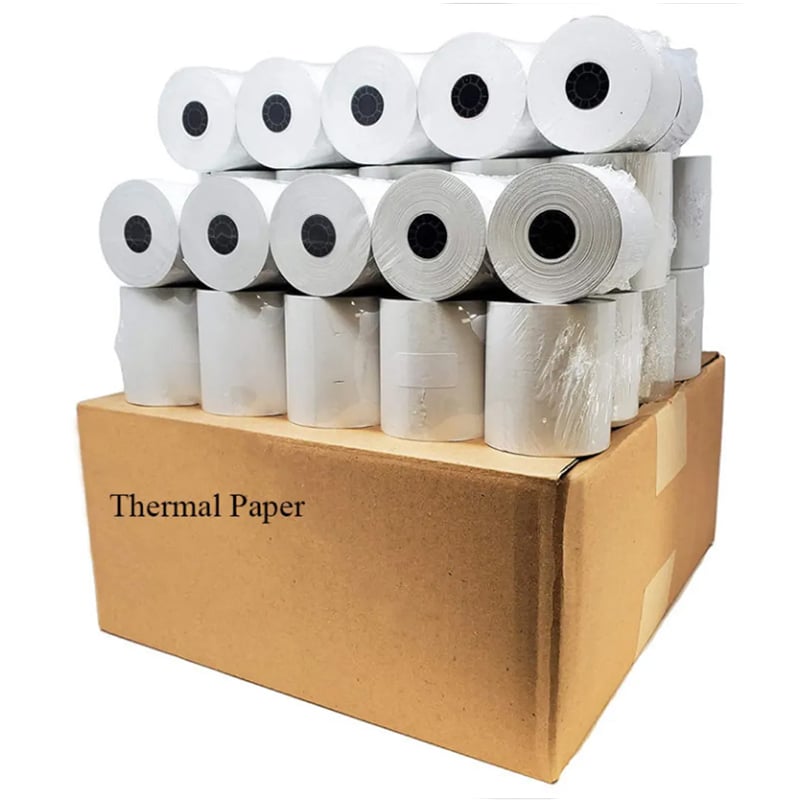 Picture of 57mm x 40mm Thermal Paper Roll – High-Quality POS & Credit Card Machine Receipt Paper (Non-Fading, Smooth Print) - White
