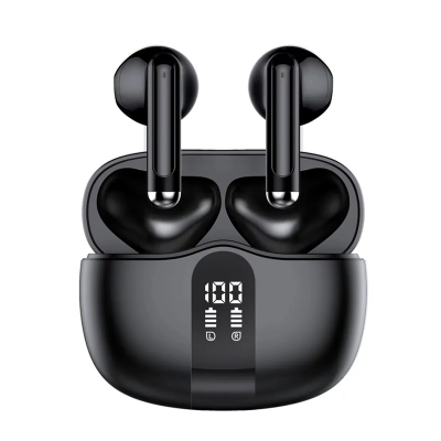 Picture of Noise Cancelling Auriculares Bluetooth Earbuds LED Digital Display Air Earphone ENC Wireless Earbuds In-ear Headphones - Black