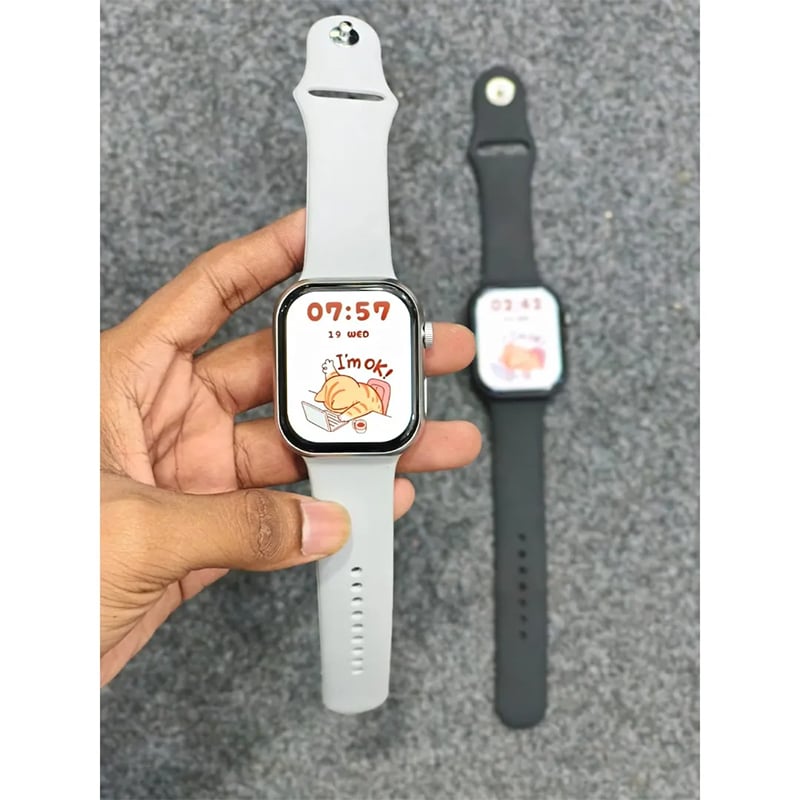 Picture of S10 Max Laxasfit Smart Watch 2.29 Inch AMOLED Display NFC Bluetooth Call Wireless Charging - Silver