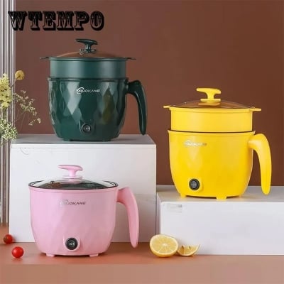Picture of Multifunctional Non-stick Mini Rice Cooker Non-Coated Household Electric Cooker Electric Frying Pan - Multicolor