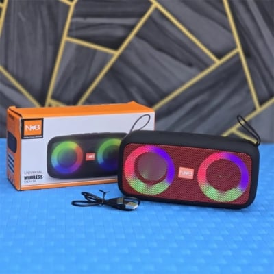 Picture of NB-051 Bluetooth, USB, TF Card & FM Radio Supported Deep Bass RGB Colorful Lighting Speaker High Base Long Lasting Battery Life - Multicolor