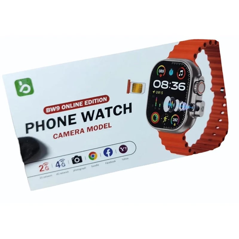 Picture of BW9 Smartwatch 4G Direct Sim Calling, Pop Up Camera, Bluetooth Calling, HD Display Smart watch Full Touch Screen and Wireless charging Smartwatch - Black