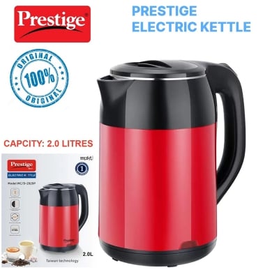 Picture of Prestige Hawkins Electric Kettle 2L - Stainless Steel Body, 1500W Power -  Voltage: 220V, Frequency: 50Hz - Maroon