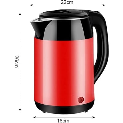 Picture of Prestige Hawkins Electric Kettle 2L - Stainless Steel Body, 1500W Power -  Voltage: 220V, Frequency: 50Hz - Maroon