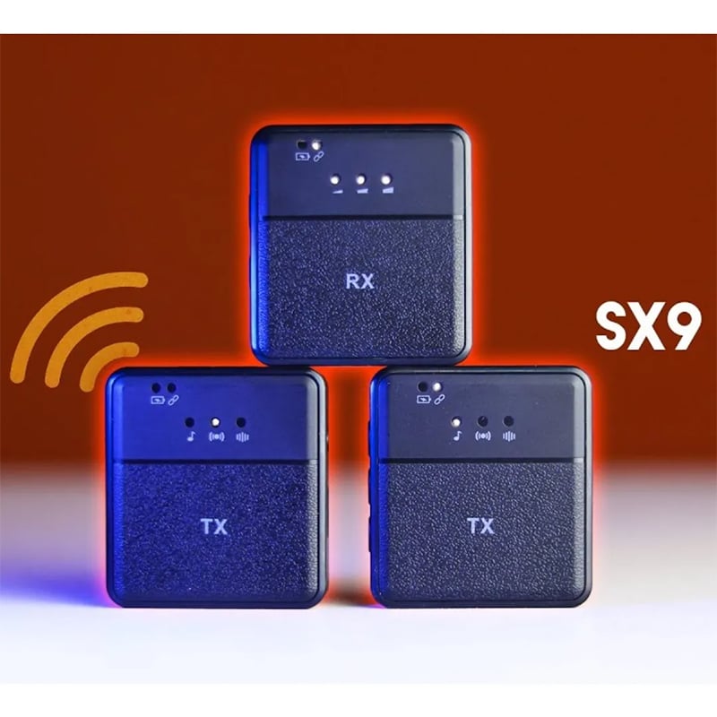 Picture of SX9 Wireless Microphone for Type C & 3.5mm Dual Microphone High Quality Microphone - Black