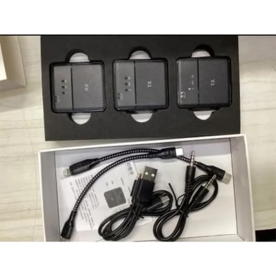 Picture of SX9 Wireless Microphone for Type C & 3.5mm Dual Microphone High Quality Microphone - Black